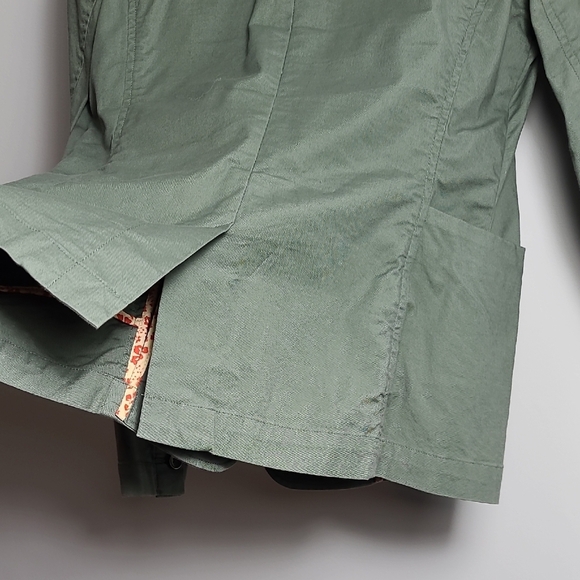 CABI Olive Three Pocket Green Blazer One Button Jacket Size Small - Picture 13 of 16